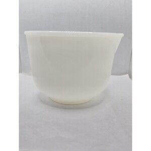 Glasbake Mixing Bowl For Sunbeam Mixmaster White Milk Glass Vintage